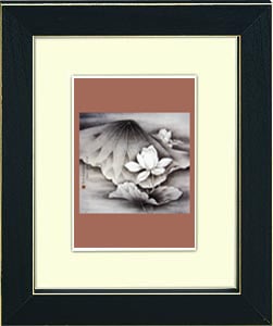 Image of framed print of Chinese Painting on canvas - Fragrance Over The Stream