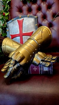 Image 7 of 👑KING EMILIO THE ARMORED ONE’S Signed Royal Gauntlets-First Generation-Signature