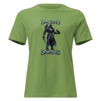Image 5 of Women's Relaxed T-Shirt, Sacred Savage Ravens & Knight Tee