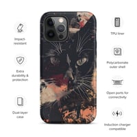 Image 17 of Beautiful Black Cat Face Splatter Painting Tough Case for iPhone®