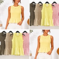 PETRA ELASTICATED PEPLUM TOP