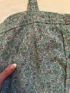 70s indian cotton paisley button up dress
