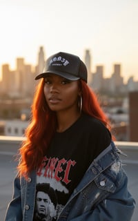 Image 2 of THE LEATHER MP TRUCKER HAT // BLACK