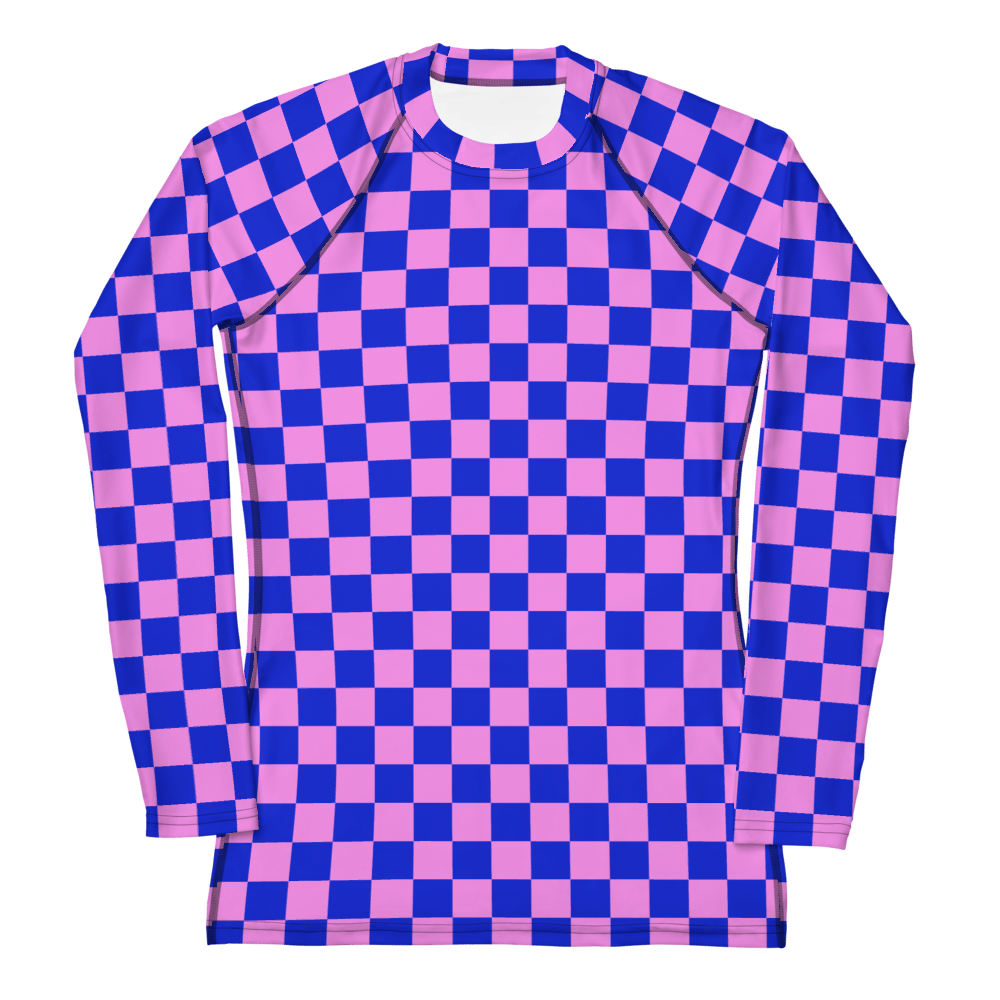 Blue Pink Checker Women's Rashie