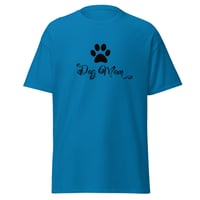 Image 4 of Unisex classic tee, Dog Mom T-Shirt | Paw Print Dog Lover Script Graphic Tee