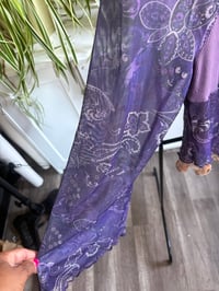 Image 2 of Crop sheer purple top