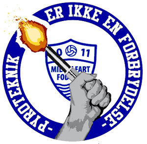 Image of Middelfart Fodbold Support klistermærke Pyroteknik (50 STK)