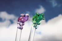 Image 1 of Axolotl Glass Stir Stick - Limited Edition Colors