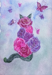 Image 1 of ‘Kitty Blossom’ Original Painting