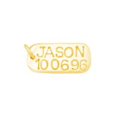 Image of 9ct Gold Dog Tag (Mini) - Custom Name & Date