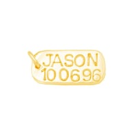 9ct Gold Dog Tag (Mini) - Custom Name & Date