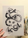 Snake Cutie A4 Print (seconds) - Barbie Longfox