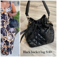 Black bucket handbag 