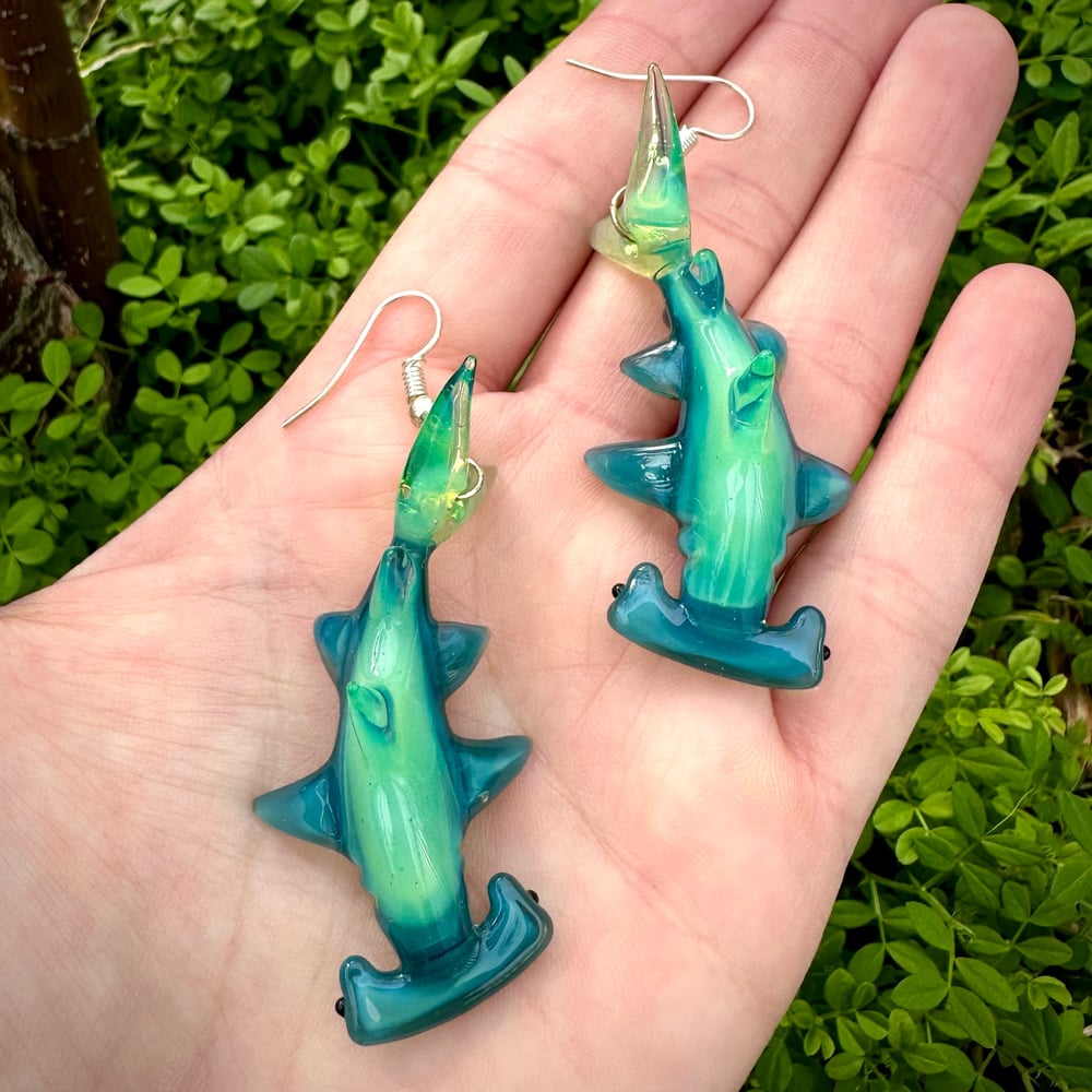 Image of Hammerhead shark earrings