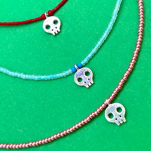 Dia de los Muertos tiny skulls necklaces