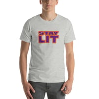 Image 5 of STAY LIT GOLD/RED/PURPLE Short-Sleeve Unisex T-Shirt