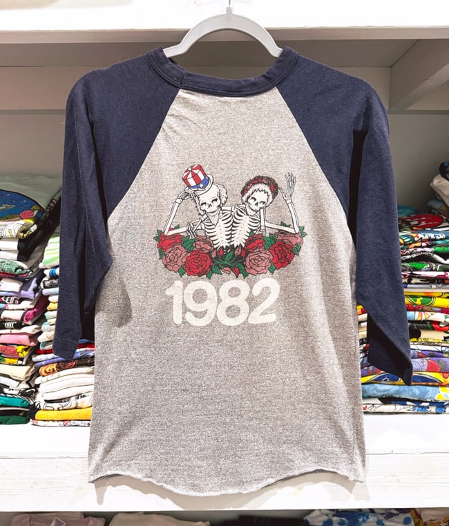 Grateful Dead 1982 Tour Ringer Shirt - Size SM