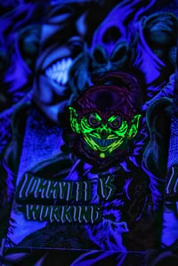 Image 2 of Coked Out Goblin Pin (GITD)