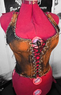 Image 4 of Distressed denim top size S