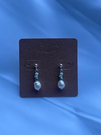 Image 3 of Pastel Green Freshwater Pearl Studs