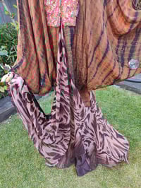 Image 7 of Wanderlust maxi dress Sari tie dye TAN & leopard 8- 18 uk