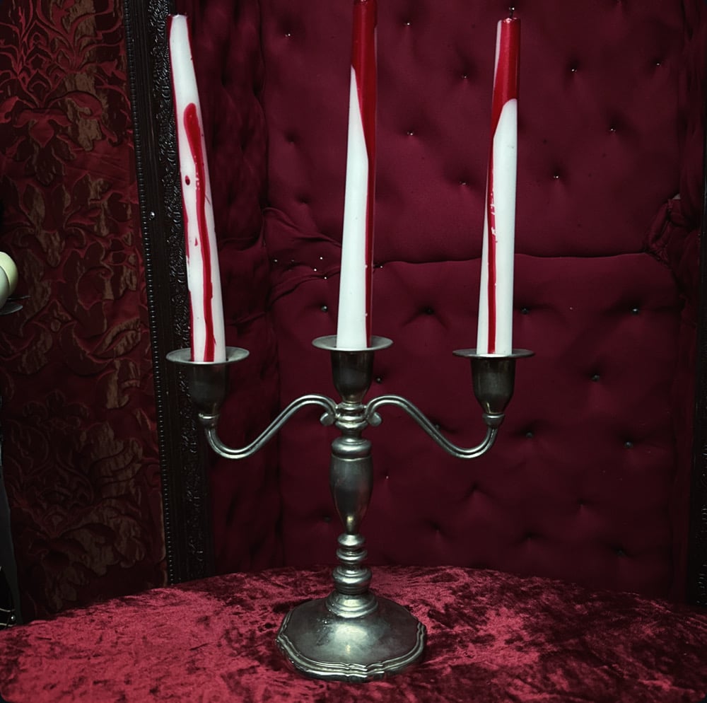 Image of Vintage 8”  Silver Candelabra 