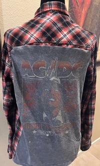 Vintage Black/Orange/White Flannel Shirt AC/DC