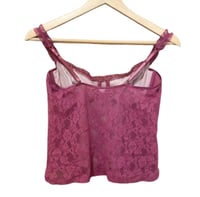 Image 5 of Pink Lace Trim Lingerie Cami - Y2K Hailey Bieber style 