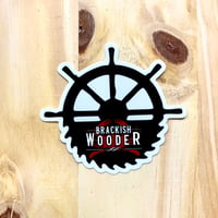 Image 1 of Brackish Wooder Helm/Saw Sticker - 3”
