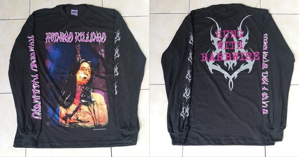 HEINOUS KILLINGS - HUNG WITH BARBWIRE (T-SHIRT & LONGSLEEVE)