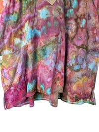 Image 7 of S 100% Cotton Forager Top in Warm Watercolor Ice Dye