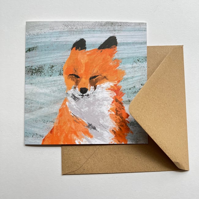 Foxes - Set Of 4 Luxury Greetings Cards | Jenny Bloomfield Illustration