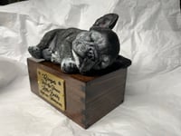 Image 11 of Custom Engraved French Bulldog Pet Urn Cremation Memorial To Your Dog's Photo