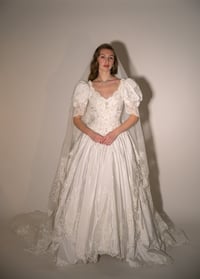 Image 1 of 1980s Tiered Pearl Dress