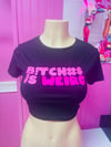 “Weirdo” Crop Top - Black