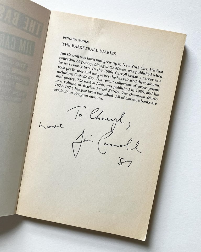 Two Inscribed Memoirs by Jim Carroll Image 3