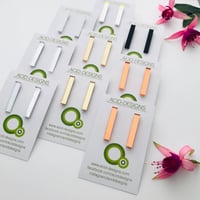 Image 3 of Náušnice / Earrings Long Rectangle Mirror