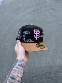 Image 1 of TRI TONE CORDUROY CHINA SKY SAN FRANCISCO GIANTS CUSTOM FITTED 