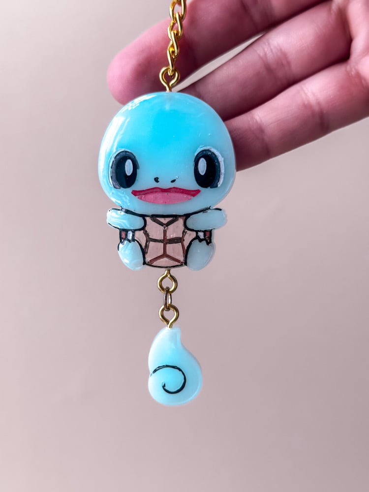 Image of Water Turtle Poke Custom Resin Keychain 