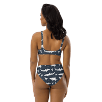 Image 4 of Recycled High-Waisted Shark Bikini