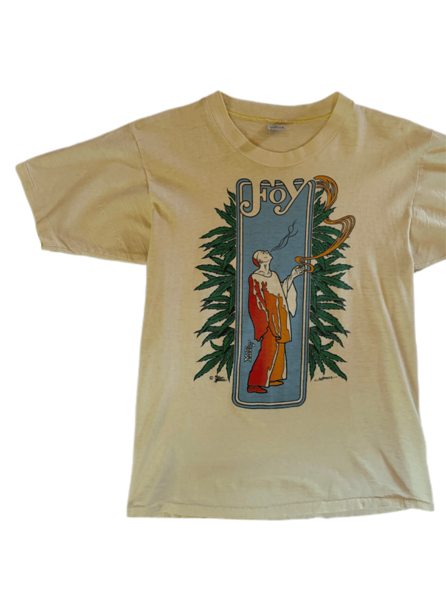 vintage 60s 70s cannabis rolling papers mr foy t shirt tee mayo spruce 
