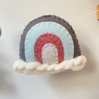 Image 3 of  Unicorn & Rainbow Name Garland - Midnight Magic