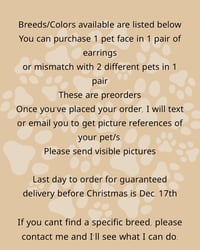 Image 2 of CUSTOM DOG face earrings 