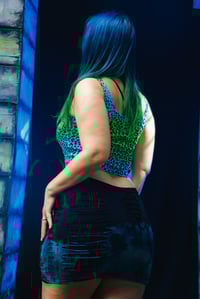 Image 9 of XS/S Tie Dye Leopard Print Crop Top