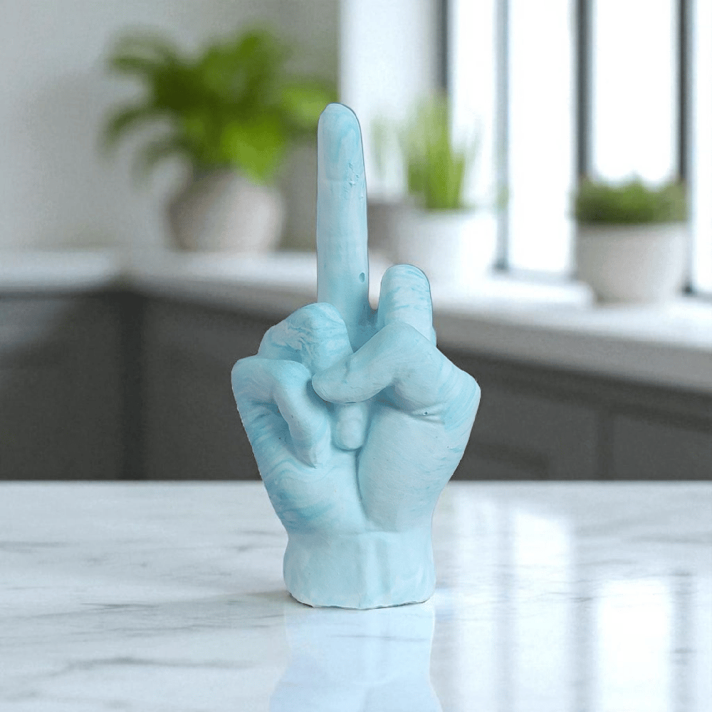 Image of Teal Mini Middle Finger