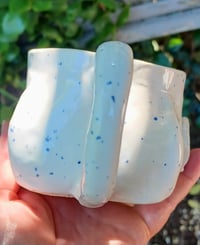 Image 4 of Navy speckled compass mugs