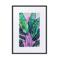 Image 1 of "Banana Leaf Dreams" Matte Paper Framed Poster With Mat