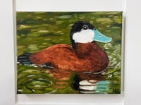 Image 2 of Ruddy Duck Oil Painting 8x10in