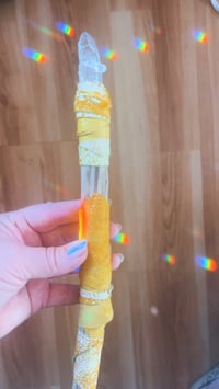 Image 1 of *new* MINI YELLOW petite crystal wand