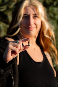 Image 2 of “rainbow roads on a starry night” pill pendant 